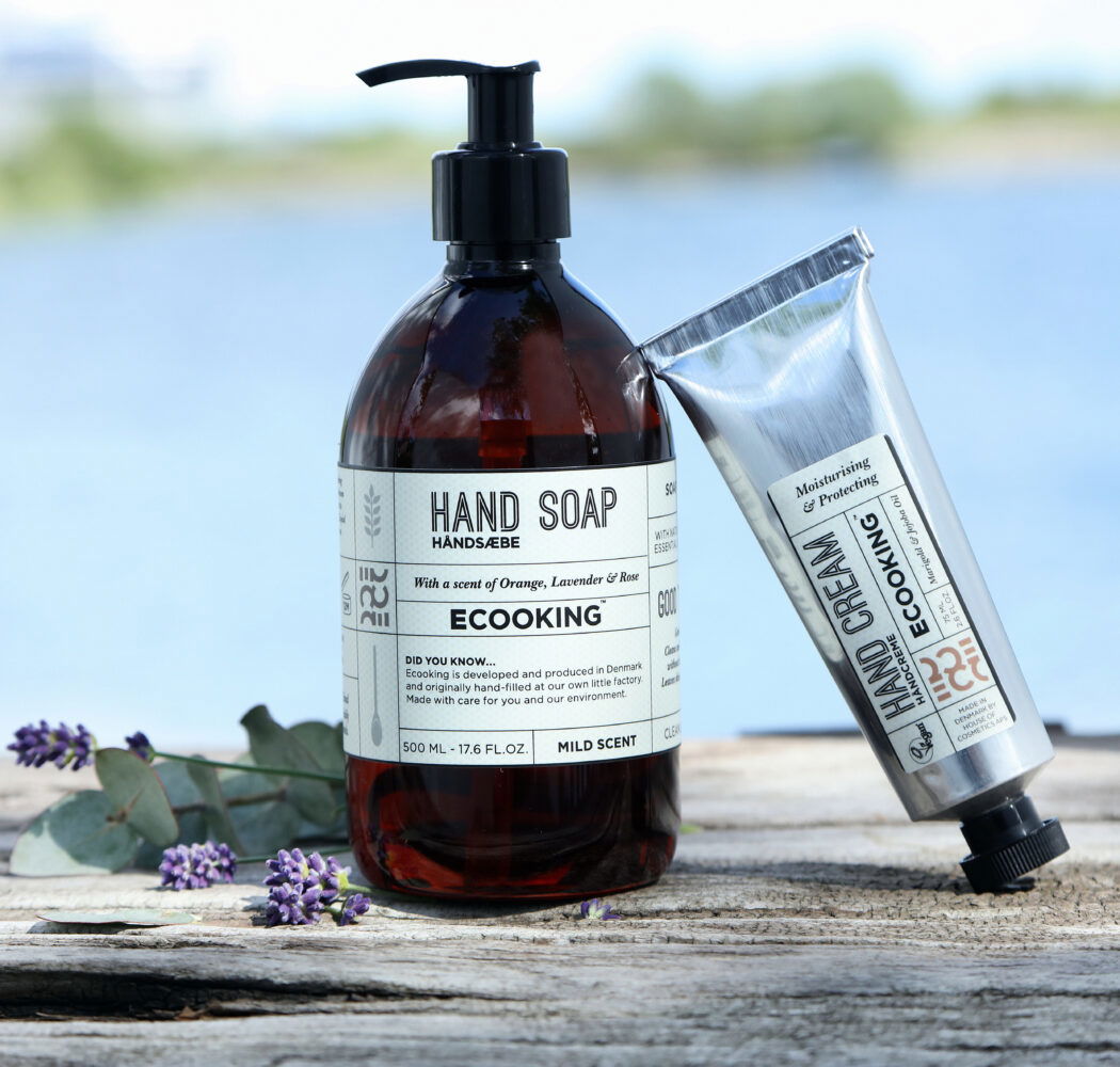 Ecooking Hand cream & Hand soap Ecooking Hand cream leaning against a hand soap